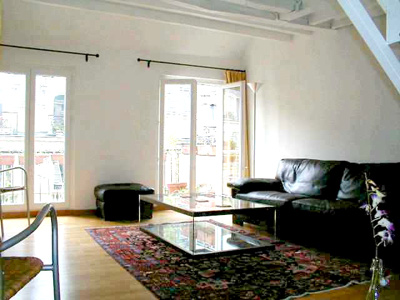 Paris apartment is bright with a spacious elegant living room